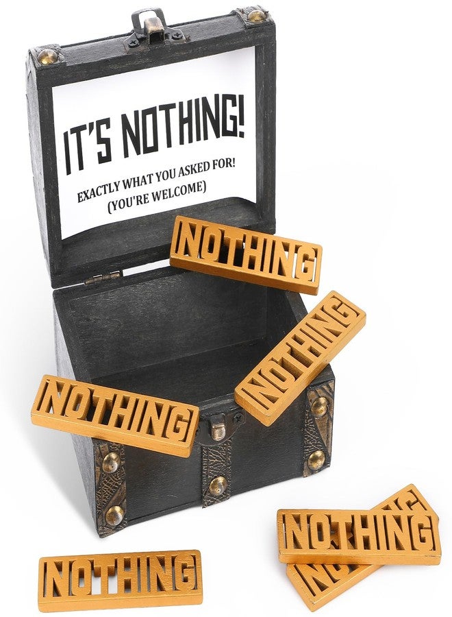 JULEASEL The Gift of Nothing - White Elephant Gifts for Men Who Want Nothing, Pirate Chest with 10 Golden Nothing, Funny Holiday Birthday Christmas Gag Gifts for Women Men - Image 1